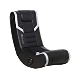 X Rocker Eclipse Floor Rocker Gaming Chair, 31' x 16.5' x 27.5', Black/Silver