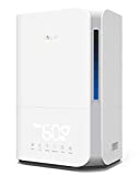 Cool Mist Humidifier for Bedroom, MILIN LED Germ-Free Air Vaporizer for Large Room with Essential...