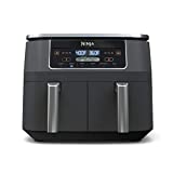 Ninja DZ201 Foodi 8 Quart 6-in-1 DualZone 2-Basket Air Fryer with 2 Independent Frying Baskets,...