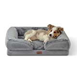 Bedsure Orthopedic Dog Bed for Medium Dogs - Waterproof Dog Bed Medium, Foam Sofa with Removable...