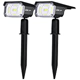 LEREKAM Solar Spot Lights Outdoor, IP65 Waterproof 40 LEDs Solar Landscape Spotlights,USB & Solar...