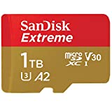 SanDisk 1TB Extreme microSDXC UHS-I Memory Card with Adapter - Up to 160MB/s, C10, U3, V30, 4K, A2,...