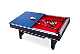 Rack Scorpius 7-Foot Multi Game Billiard/Pool with Table Tennis (Red)