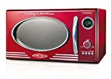 Nostalgia RMO4RR Retro Large 0.9 cu ft, 800-Watt Countertop Microwave Oven, 12 Pre-Programmed...