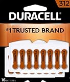 Duracell - Hearing Aid Batteries Size 312 (brown) - long lasting battery with EasyTab for ease of...