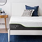 LUCID 12 Inch Latex Hybrid Mattress - Memory Foam - Responsive Latex - Steel Coils - Firm Feel -...