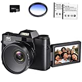 4K Digital Vlogging Camera for YouTube 4k Camcorder HD 1080P 48MP Video Camera with WiFi Connection...