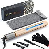 NITION Professional Salon Hair Straightener Argan Oil Tourmaline Ceramic Titanium Straightening Flat...